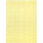 Сменный блок для тетрадей на кольцах А5, 80л, жёлтый, Спейс