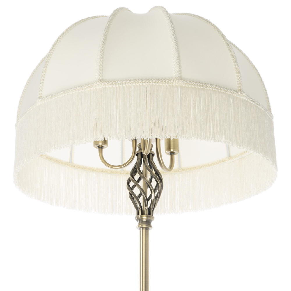 Citilux Базель CL407931T Торшер бронза со столиком и бежевым абажуром