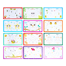 Игра развивающая Пиши-стирай Двумя руками 24 карточки