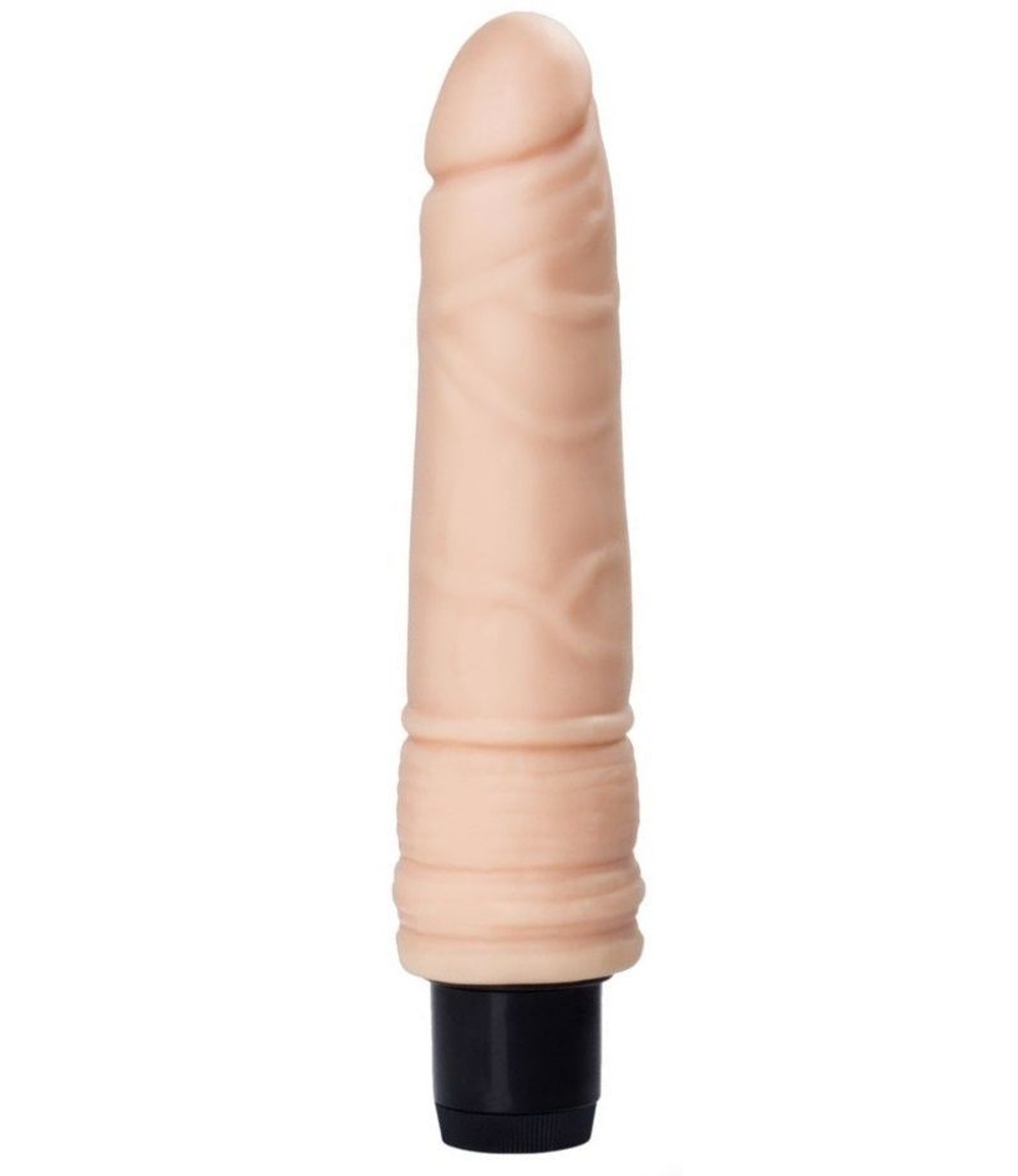 Многоскоростной вибратор реалистичной формы - 19 см. (Цвет: телесный)