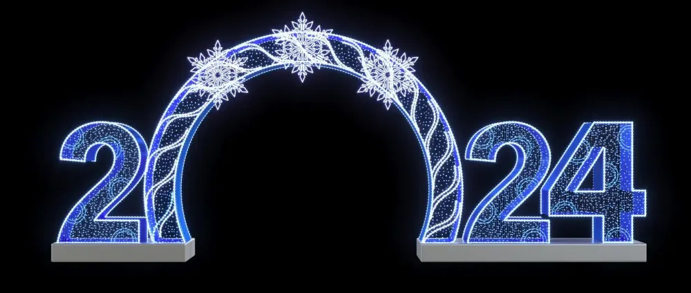 Объемные цифры новогодние