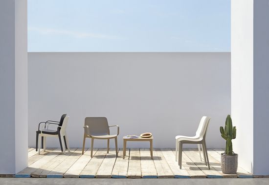 Стул Ginevra пластиковый бежевый (тортора) Италия Scab Design