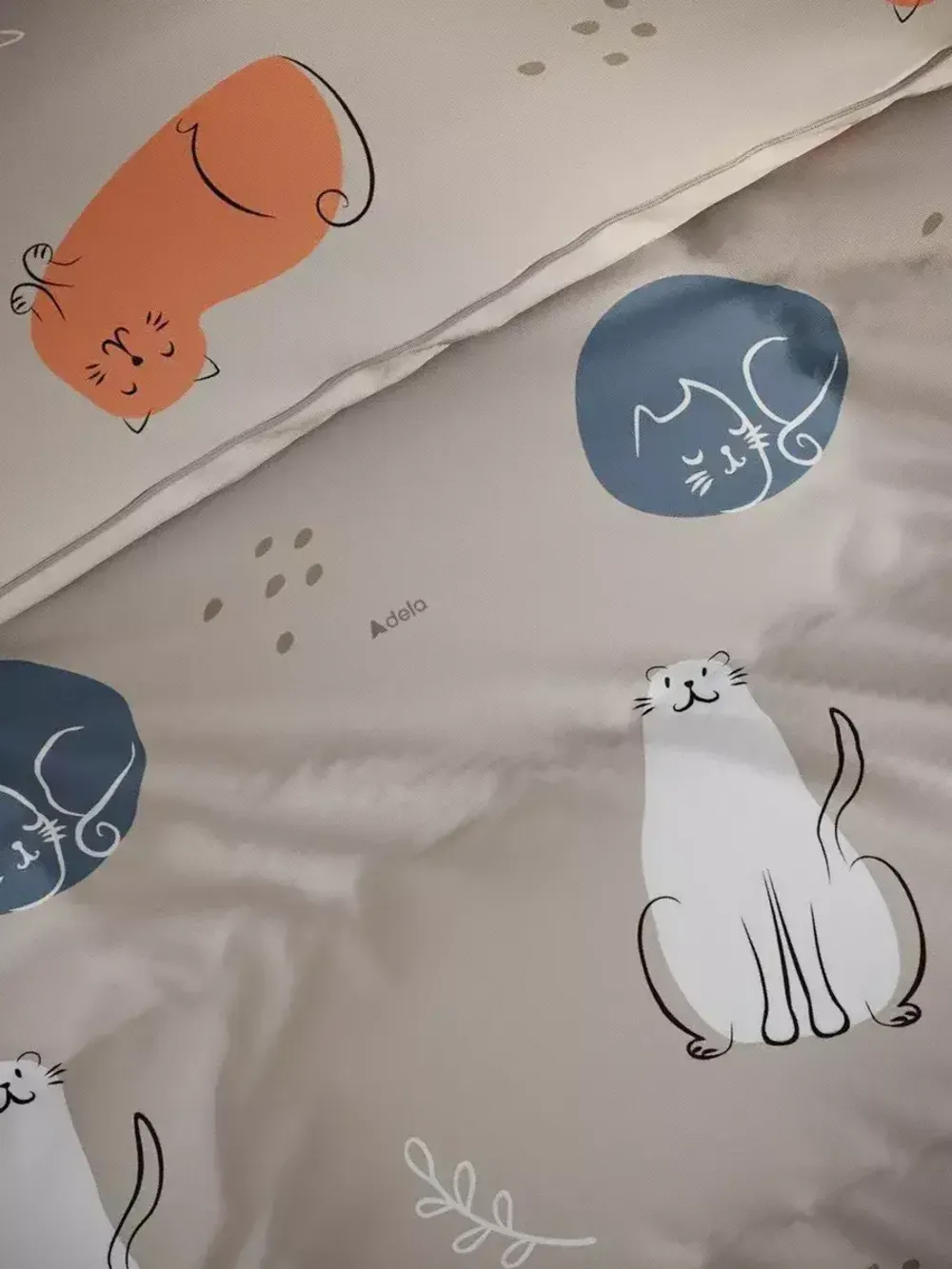 Наволочка комплект 2шт Полисатин Мечта "Котофей" 70x70 см на молнии