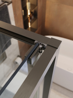 Душевой уголок Cezares LUX-AH-FS-1-80/90-C-GM, 80х90х195, профиль оружейная сталь, стекло прозрачное