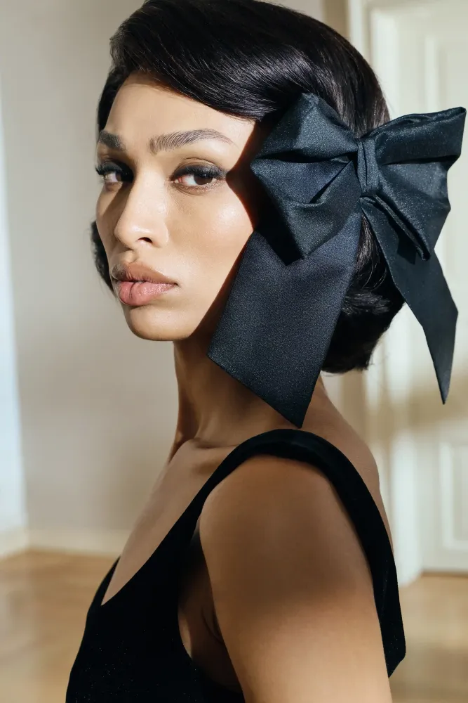 Mirella, заколка - бант из черной тафты