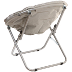 Кресло складное 82х82х72 см, Гриб, серое, вельвет, 100 кг, Green Days