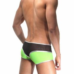 Мужские трусы хипсы зелено-черные Cosmos Colors L30GBS