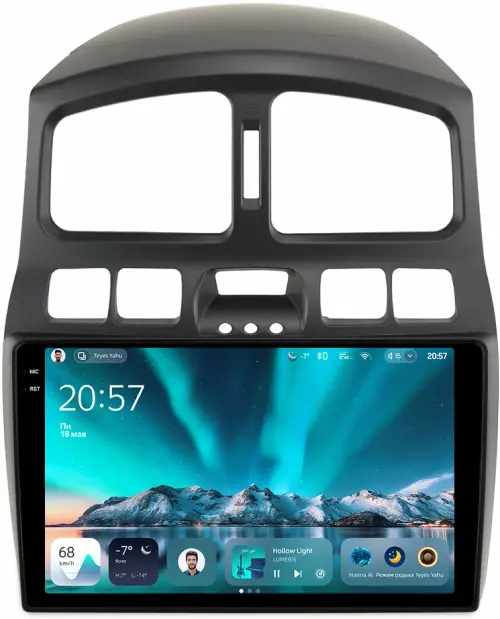 Магнитола для Hyundai Santa Fe 1 2000-2013 - Teyes CC4 монитор 9.2" 2K QLED на Android 14, Быстрейшая, Snapdragon 680, DSP, CarPlay, 4G SIM-слот