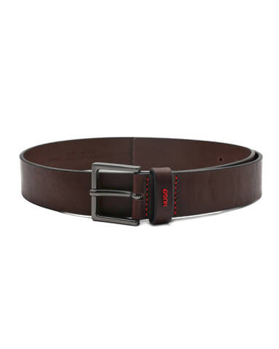 кожаный ремень giove-l HUGO - коричневый(50470652)