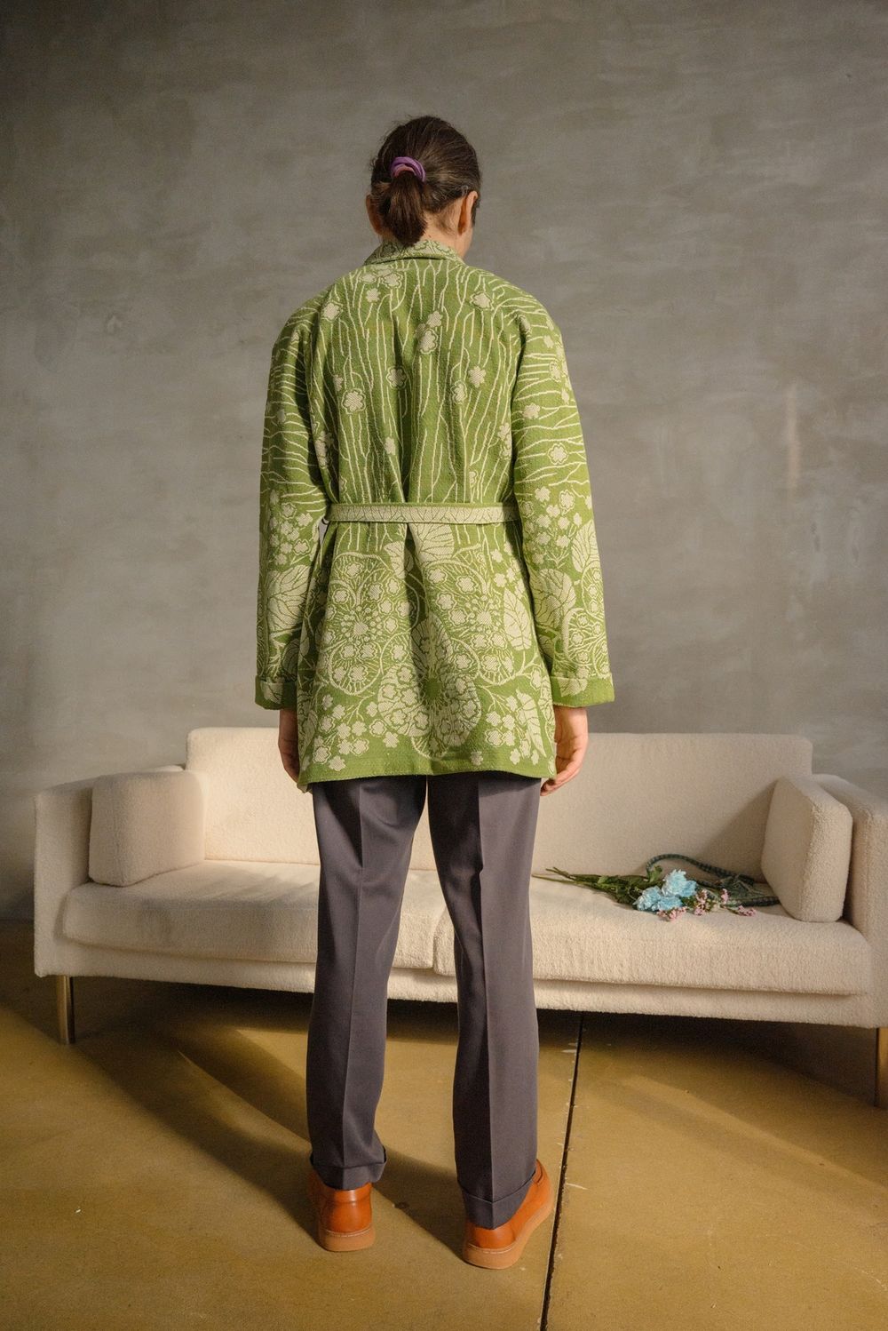 Купить Куртка Soeurs с Антикварными Деревянными Пуговицами/Antique Wooden Buttons Jacket зеленая Куртка Soeurs с Антикварными Деревянными Пуговицами/Antique Wooden Buttons Jacket зеленая