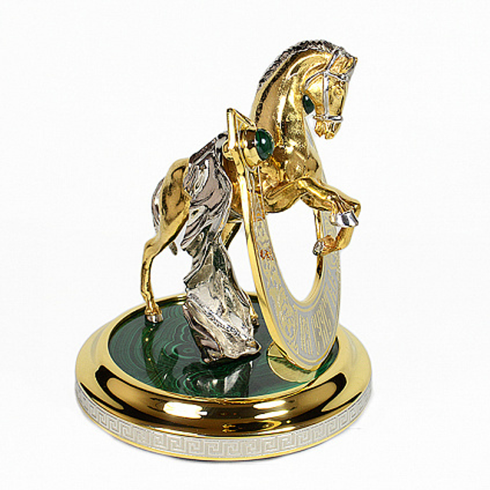 Подкова "На счастье". Малахит