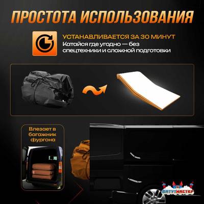 Надувная подушка-склон «AirSlope» для байк-трюков и прыжков, 7×4×2,5 м
