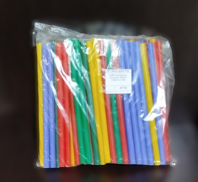 Трубочки прямые Цветные "12х210 (100шт) 41 599