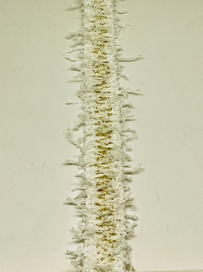 Тесьма отделочная твидовая с люрексом ш - 20мм 1 м