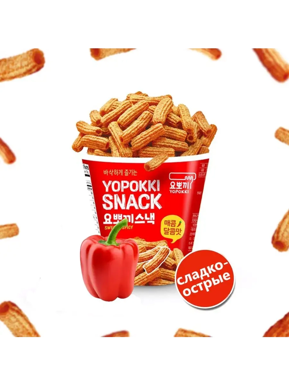 Рисовые снеки Йопокки сладко-острые 50 г * 3 шт