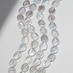 Жемчуг культивированный в форме овала, серый, 17*14мм