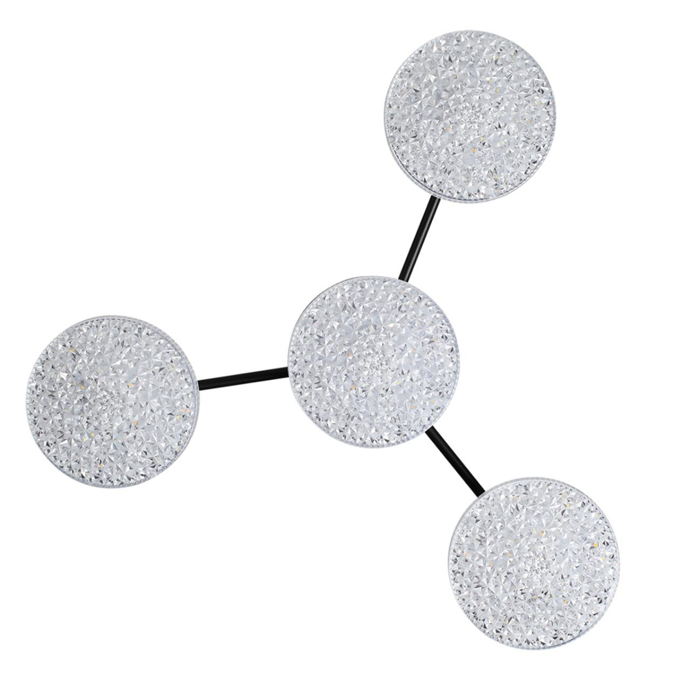 8236/4CL LEDIO LN25 000 черный, металл/акрил Люстра потолочная с ПДУ LED 55W 3000-6000К 220V DIDANA