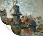 Картина для интерьера "Ветряная мельница. Амстердам", Клод Моне, печать на холсте