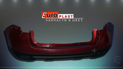 Задний бампер в цвет для Renault Duster 2011-2015 красный