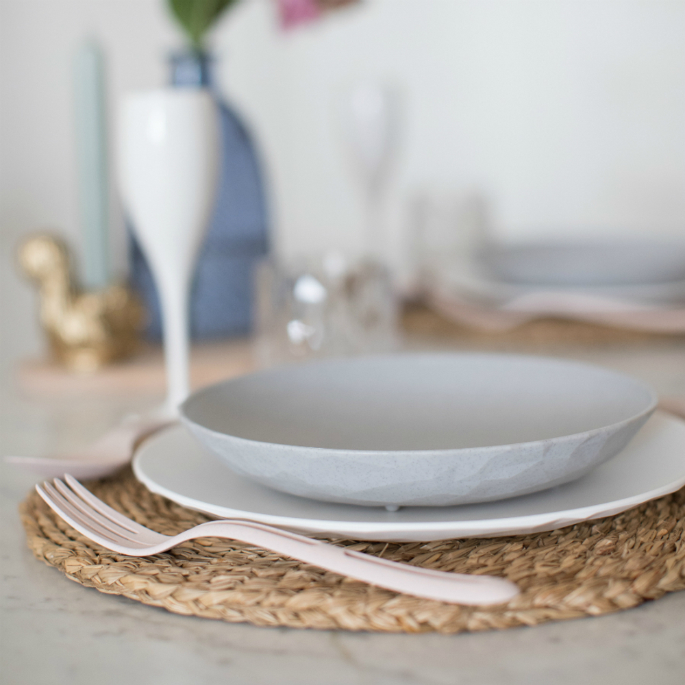 Тарелка глубокая club, organic, ?22 см, розовая