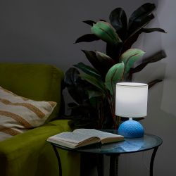 UML-B302 E14 BLUE Светильник настольный декоративный под лампу Е14. 40W. Механический выключатель. Синий. ТМ Uniel