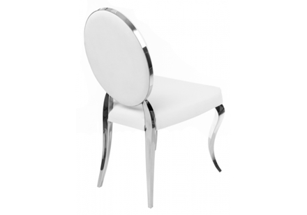 Стул на металлокаркасе Woodville Odda белый, ножки хром