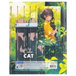 Дневник 1-11 класс 40 л., твердый, BRAUBERG, глянцевая ламинация, "Девочка и кот", 107166