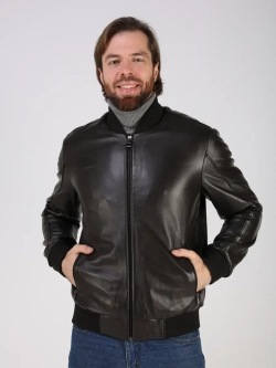 Кожаная куртка демисезонная Турция бомбер