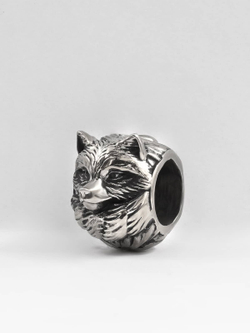 Шарм-бусина Лиса из серебра