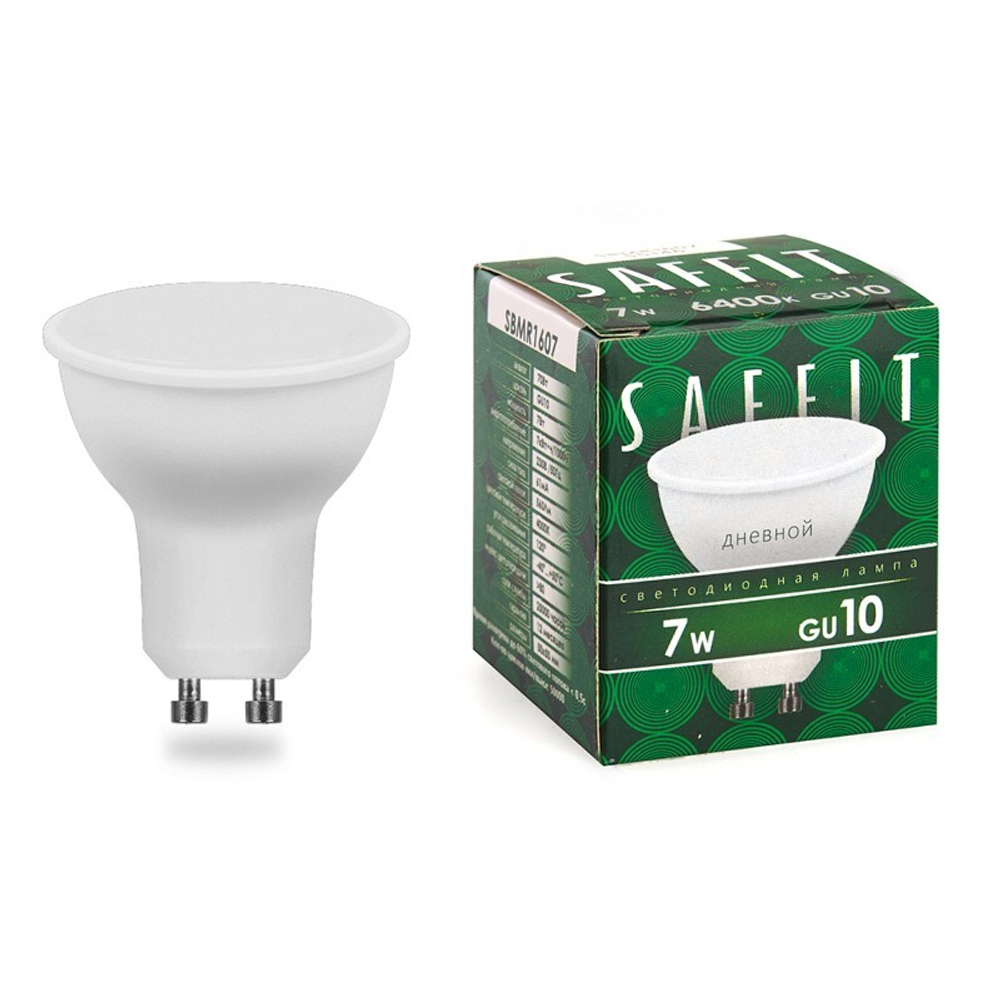 Лампа светодиодная. 7W 230V GU10 6400K MR16. SBMR1607