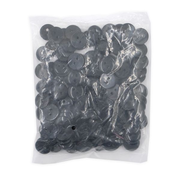 Пуговицы 2 прокола 20L=12.5 мм, супатные, пластик (s.black (черный глянец)), 144 шт