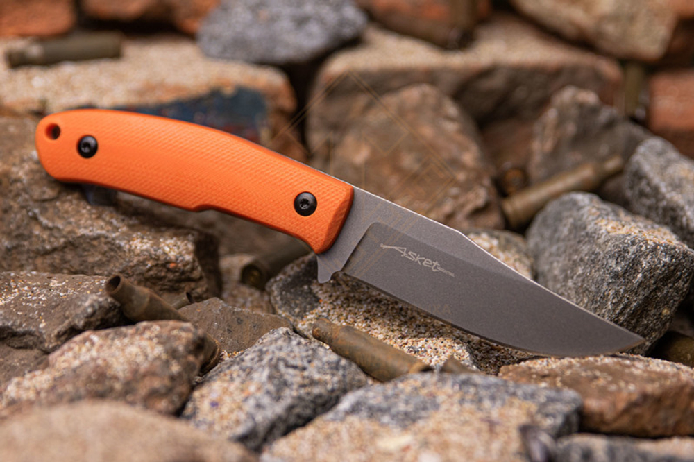 Нож Kizlyar Supreme Asket N690 G10, Orange/Tacwash