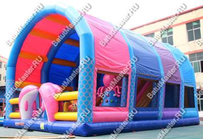 Надувной батут с крышей "Дельфинарий" 11*8*7 м