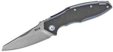 Складной нож MKM "RAUT" MKM/VP01 GF BK c клинком из стали Böhler M390 Microclean®, рукоять G10 / титан