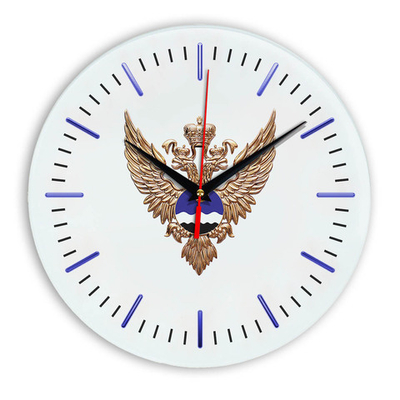 Настенные часы "Эмблема Росгидромета 02 52" Декор для дома, подарок
