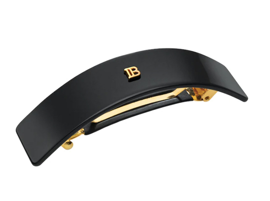 Balmain Hair Couture Заколка-автомат черная глянец размер L Barrette pour cheveux Large Black