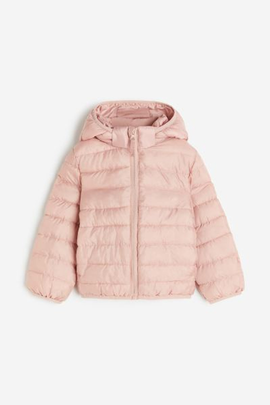 H&M Водонепроницаемая пуховая куртка, пыльно-розовый