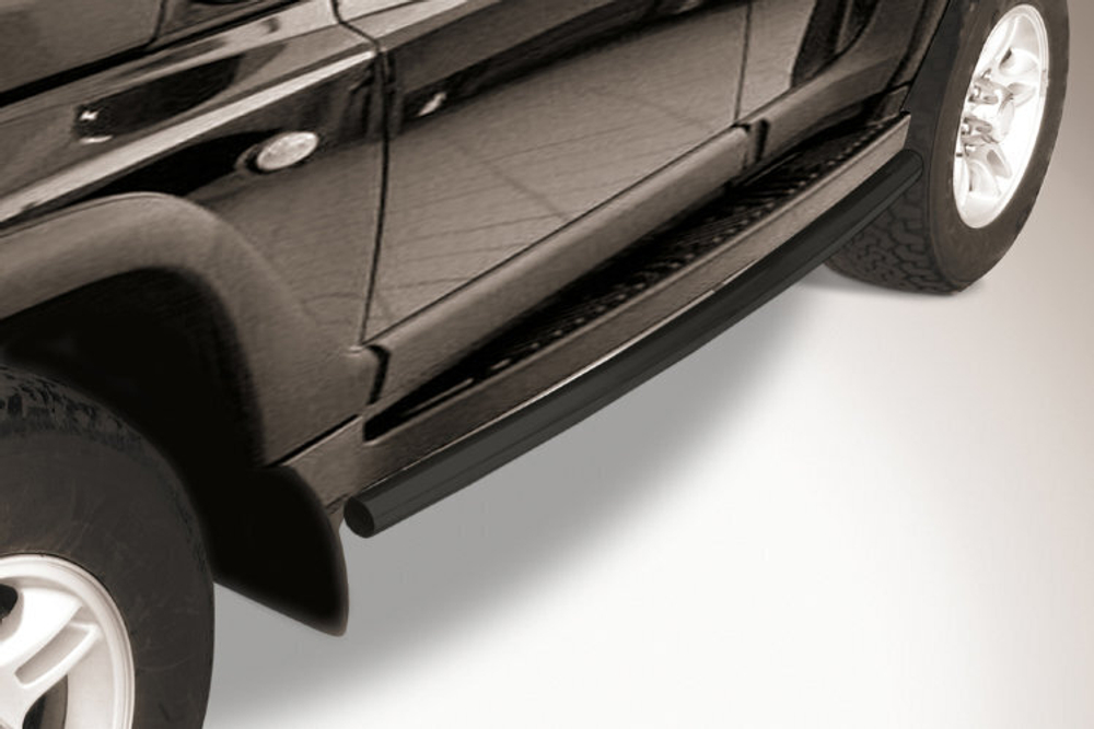 Пороги стальные Tagaz Tager 5 doors (2008-2012) d57 труба (черные)