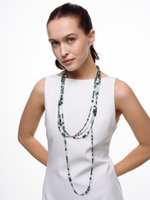 Колье "Hematite Trio green pearl" Silver