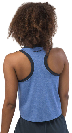 Топ теннисный Head Play Crop Top - white/royal