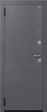 Входная дверь SEZAM A-11 Чёрный муар+Кашемир графит