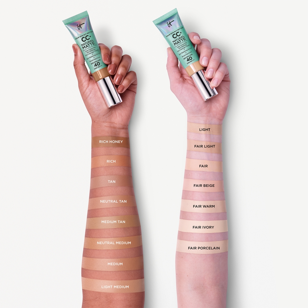 IT Cosmetics Your Skin But Better CC+ Natural Matte - Крем CC матирующий SPF 40 Fair Beige, 32 ml
