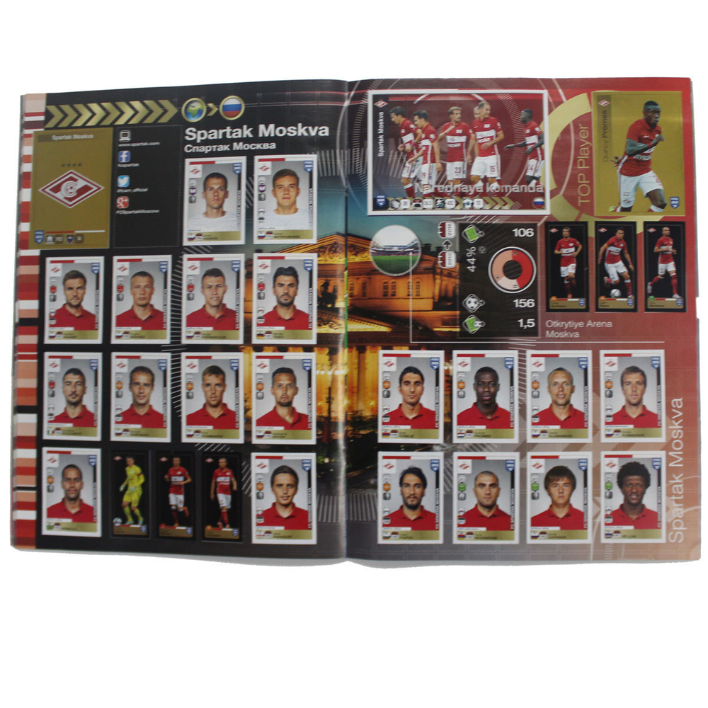 Полностью заполненный альбом наклеек. Panini FIFA 365: 2015-2016. Футбол