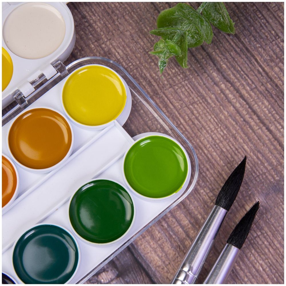 Краски акварельные ЮНЛАНДИЯ "ЮНЫЙ ВОЛШЕБНИК", медовые, 24 цвета, КЛАССИЧЕСКИЕ, пластик, 191325