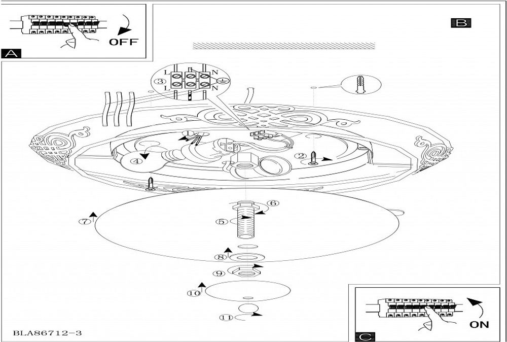 Накладной светильник Eglo Mestre 86712