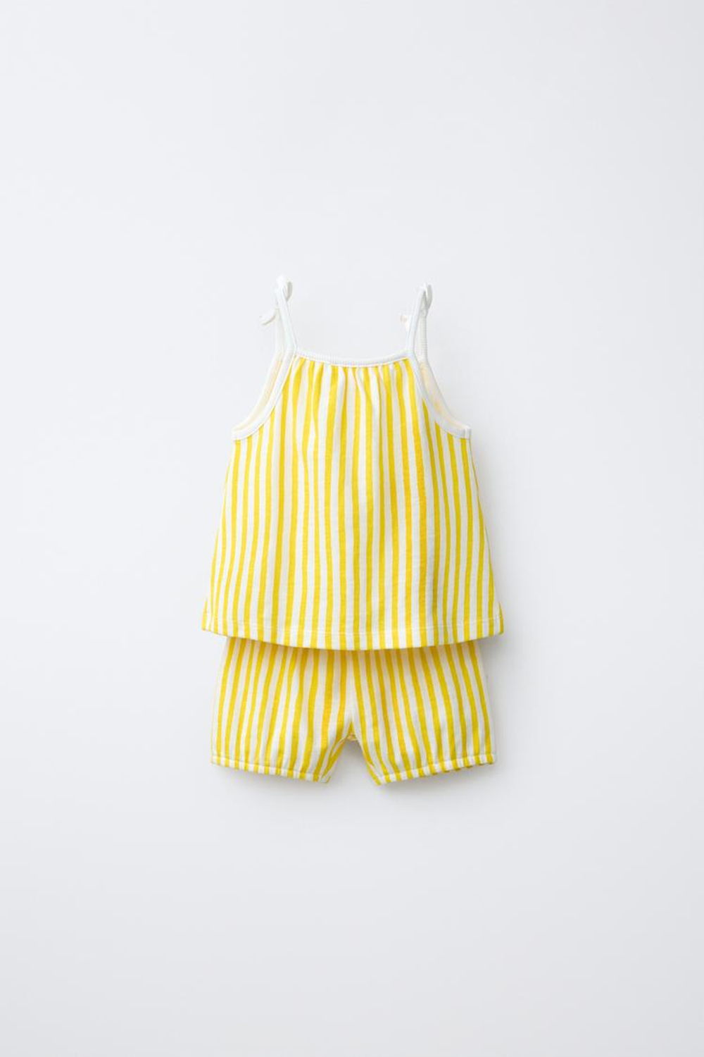 ZARA КОМПЛЕКТ ИЗ ФУТБОЛКИ И БЛУМЕРОВ В ПОЛОСКУ, С ПРИНТОМ