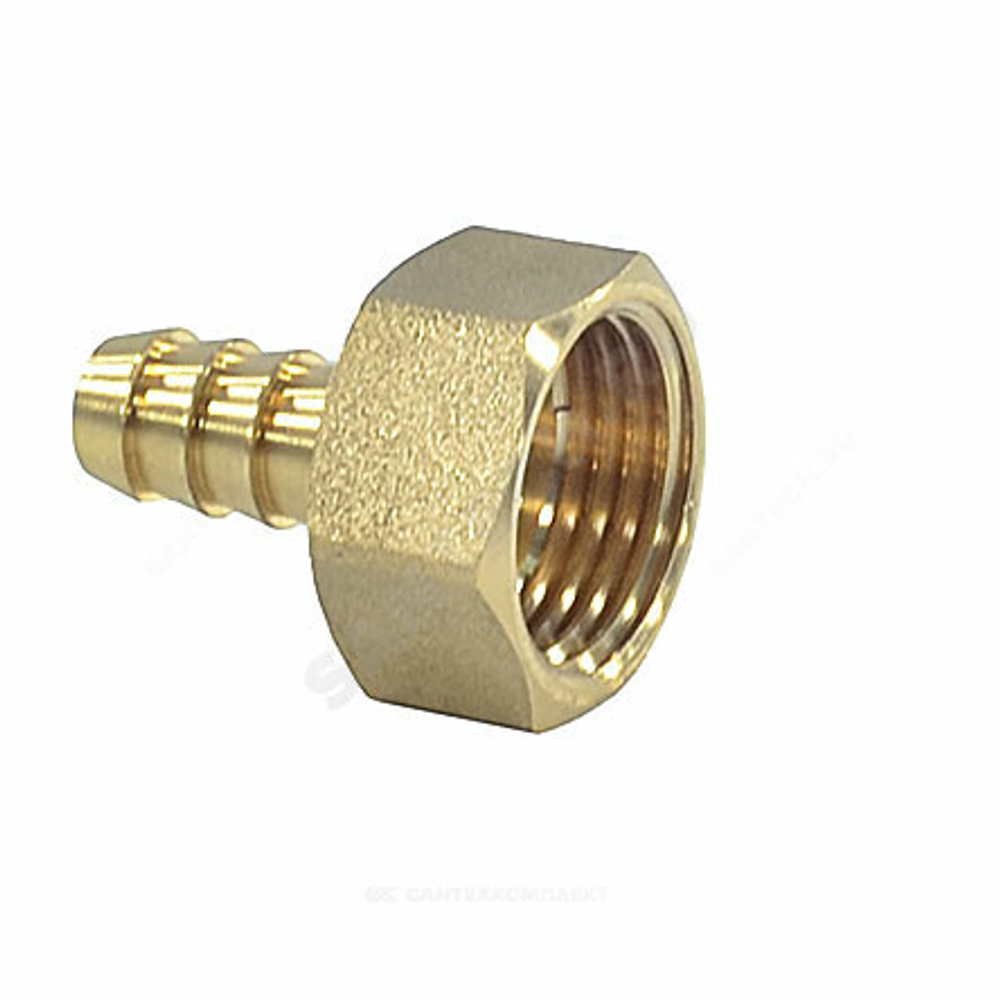 Переходник штуцерный латунь неразъемный для шланга Дн 16х1/2" ВР SantechSystems