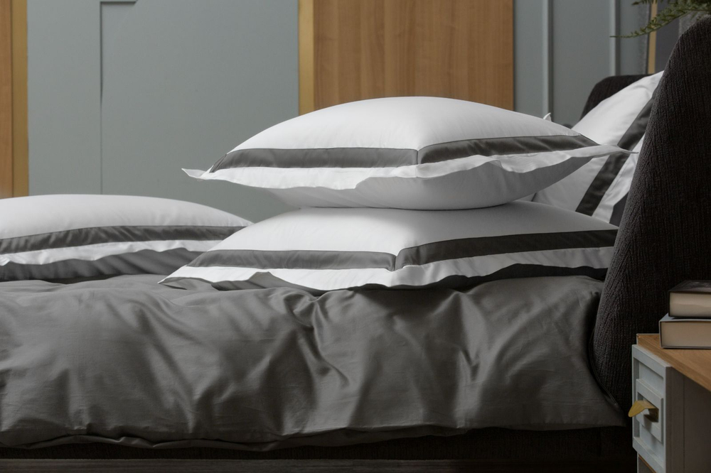 Наволочки 2шт 50х90 German Grass Alpine Graphite Allure с широким кантом