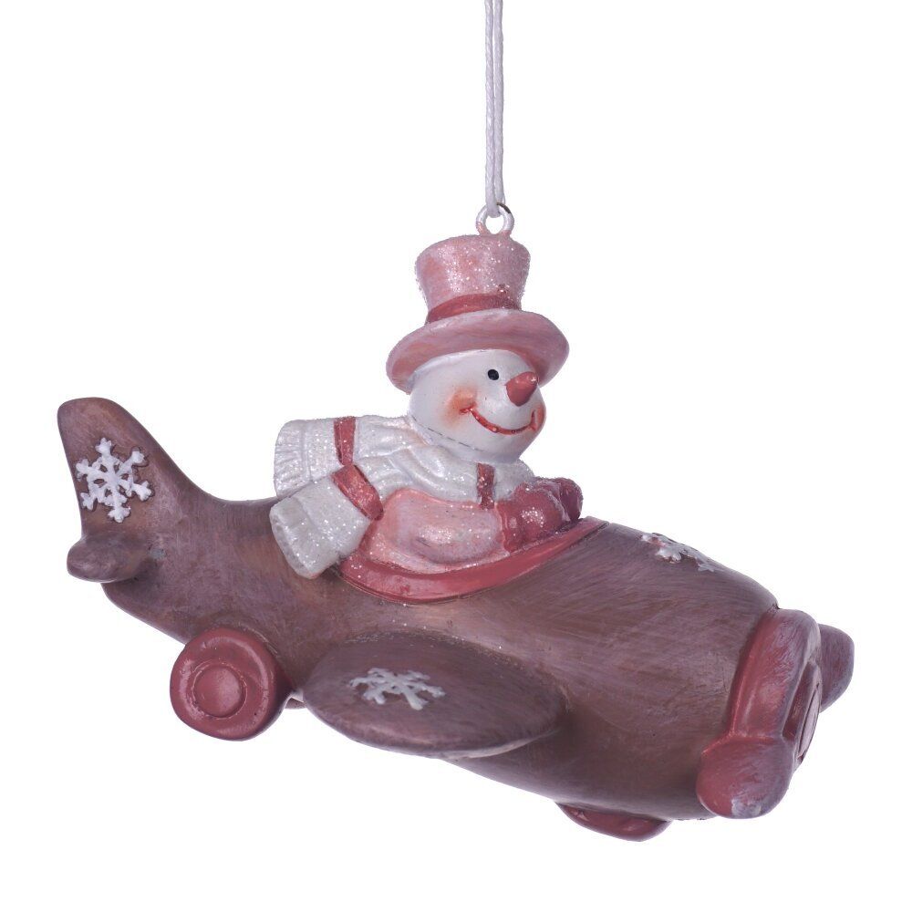 GAEM Фигурка декоративная подвесная "Снеговик/Дед Мороз", L10 W8,5 H7 см, 2в.