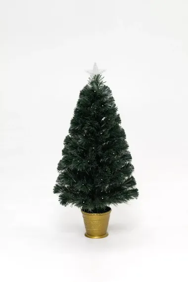 Настольная оптоволоконная елка Праздничная 90 см., пвх, контроллер (Т2206В-90)